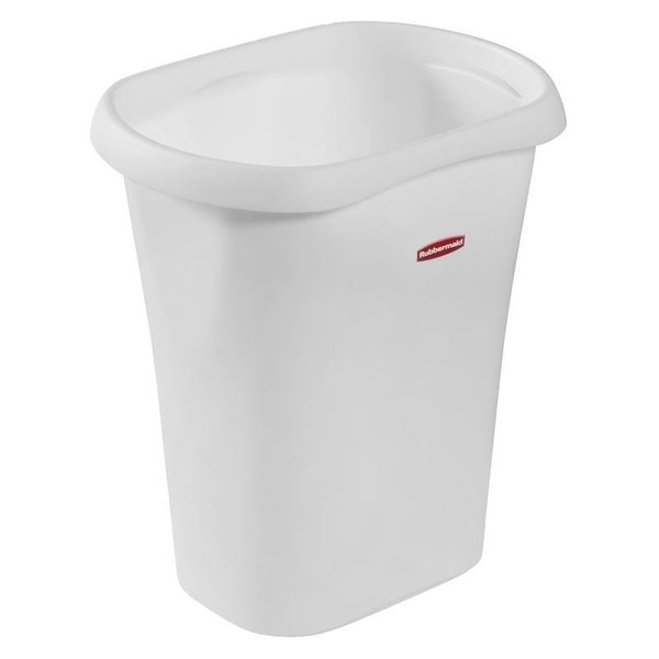 Rubbermaid 5L51 Waste Basket, 12 qt Capacity, Plastic, White, 118 in H FG5L5100WHT